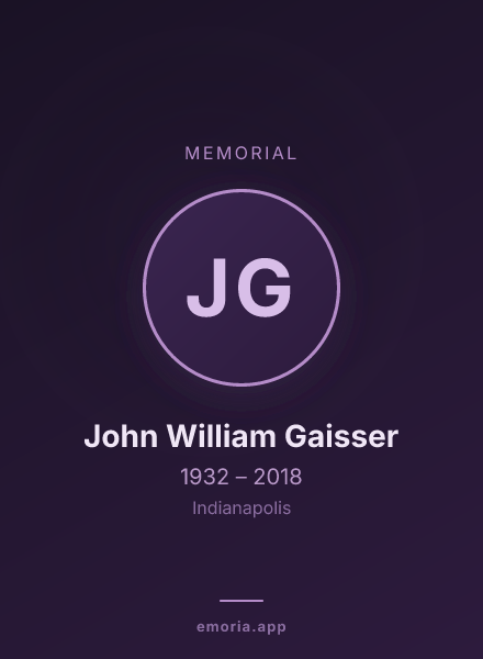 Memorial portrait of John William Gaisser