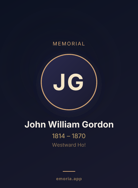 Memorial portrait of John William Gordon