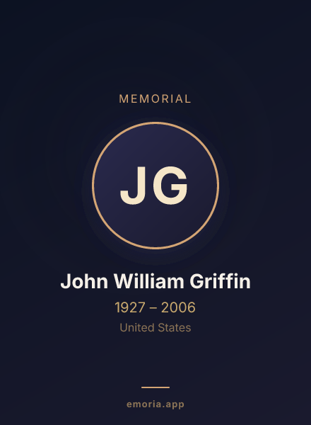 Memorial portrait of John William Griffin