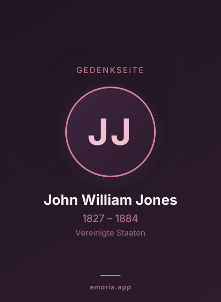 Gedenkportrait von John William Jones