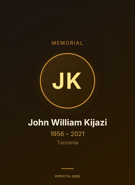 Memorial portrait of John William Kijazi