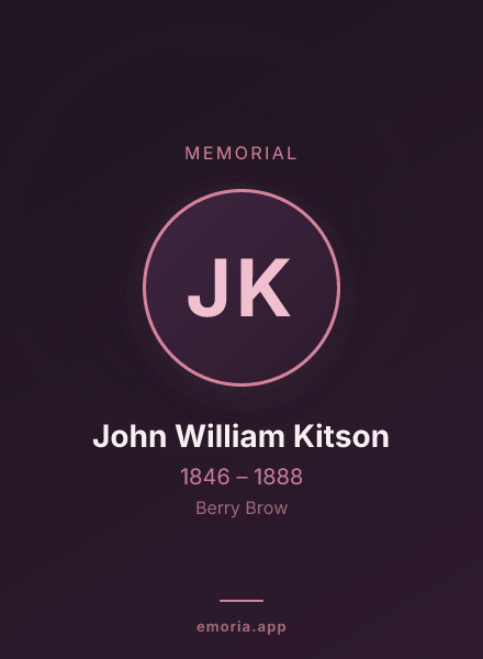 Memorial portrait of John William Kitson
