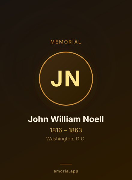 Memorial portrait of John William Noell