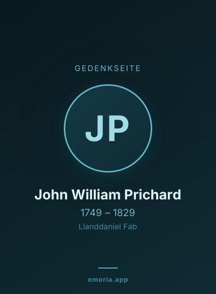 Gedenkportrait von John William Prichard