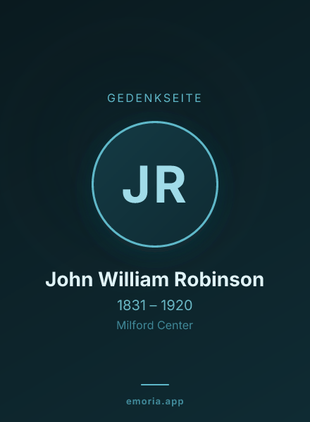 Gedenkportrait von John William Robinson