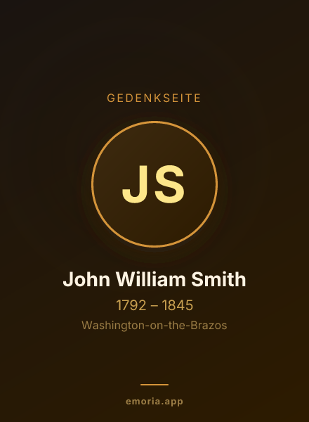 Gedenkportrait von John William Smith