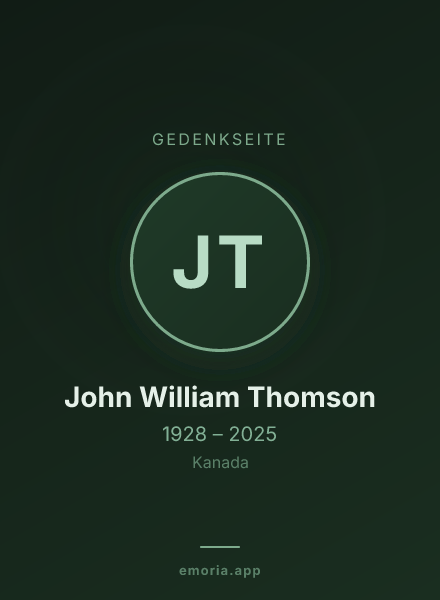 Gedenkportrait von John William Thomson