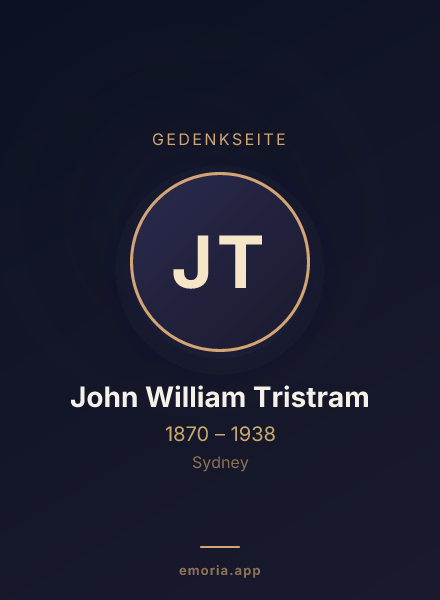 Gedenkportrait von John William Tristram
