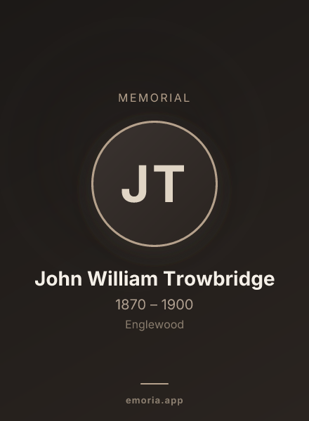 Memorial portrait of John William Trowbridge