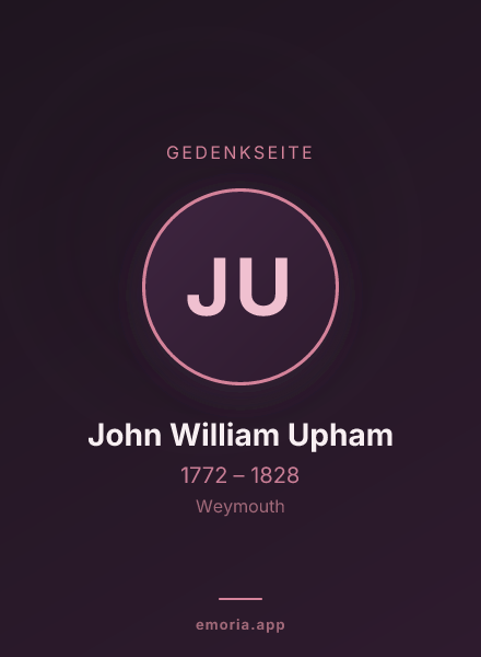 Gedenkportrait von John William Upham