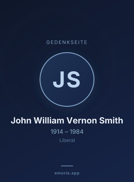 Gedenkportrait von John William Vernon Smith