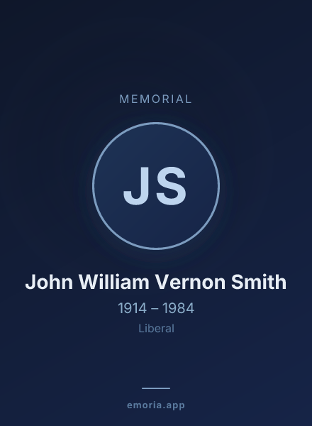 Memorial portrait of John William Vernon Smith