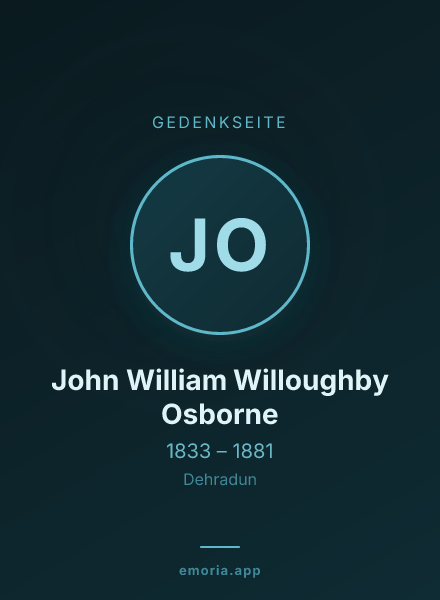 Gedenkportrait von John William Willoughby Osborne