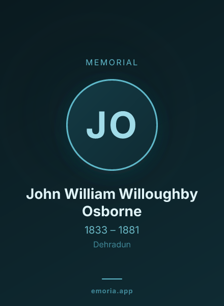 Memorial portrait of John William Willoughby Osborne
