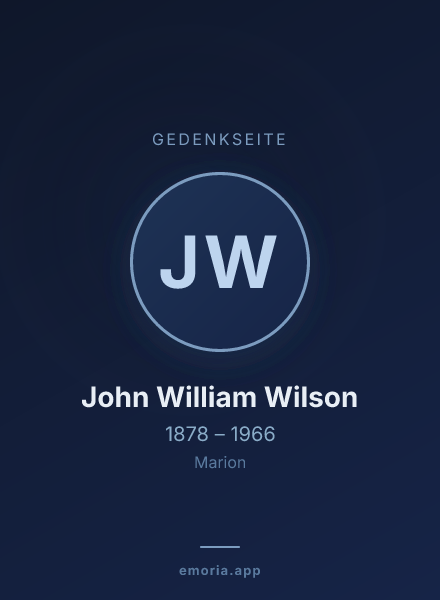 Gedenkportrait von John William Wilson