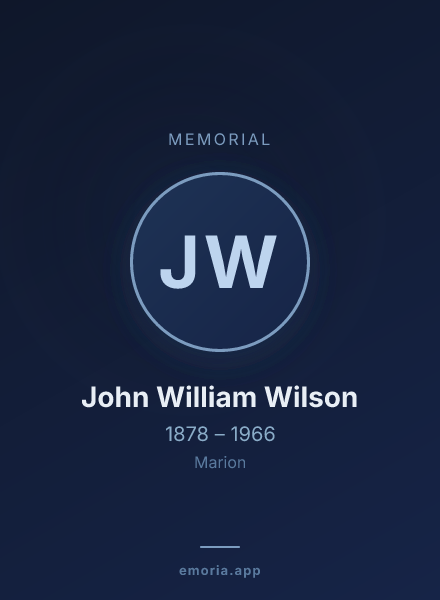 Memorial portrait of John William Wilson