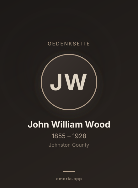 Gedenkportrait von John William Wood