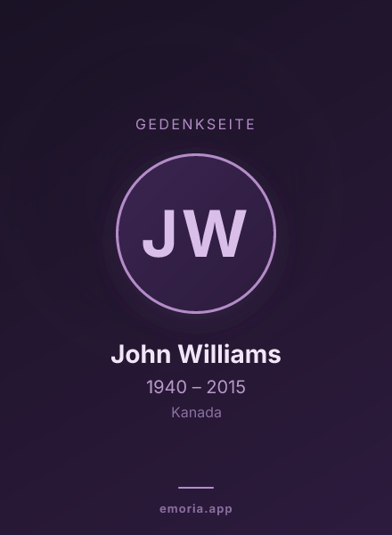 Gedenkportrait von John Williams