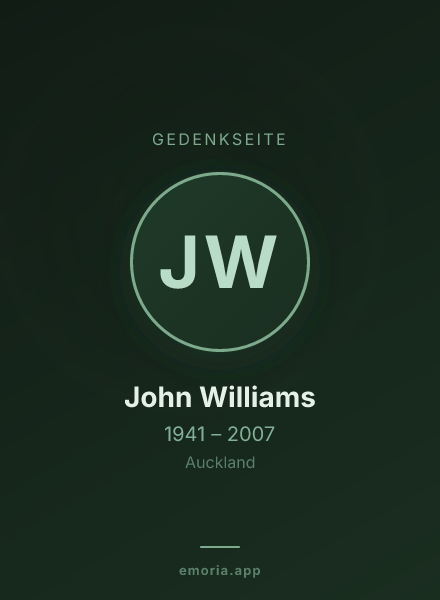 Gedenkportrait von John Williams