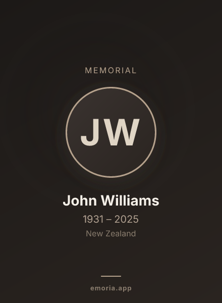 Memorial portrait of John Williams
