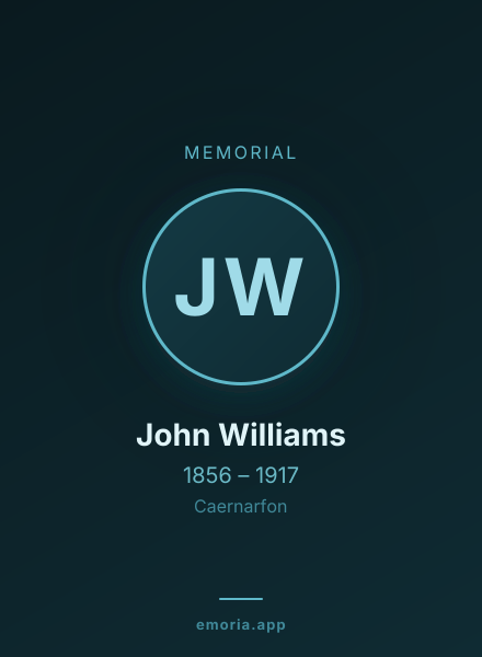 Memorial portrait of John Williams