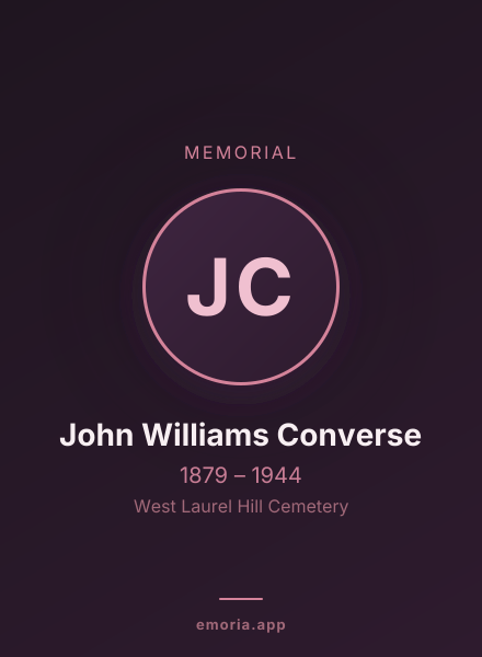 Memorial portrait of John Williams Converse