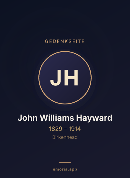 Gedenkportrait von John Williams Hayward