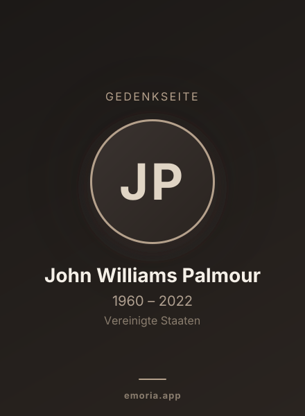 Gedenkportrait von John Williams Palmour