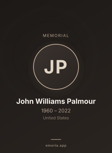 Memorial portrait of John Williams Palmour