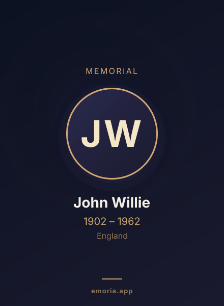 Memorial portrait of John Willie