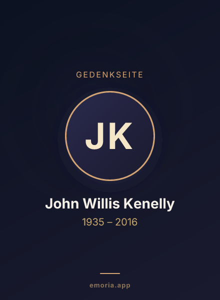 Gedenkportrait von John Willis Kenelly