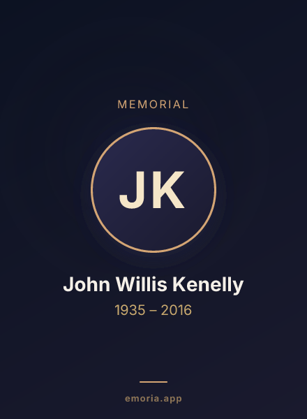 Memorial portrait of John Willis Kenelly
