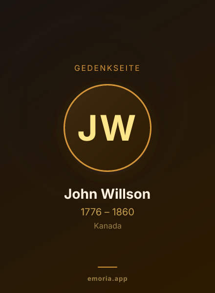 Gedenkportrait von John Willson