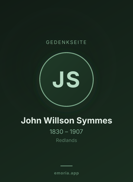 Gedenkportrait von John Willson Symmes