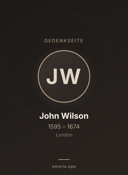 Gedenkportrait von John Wilson