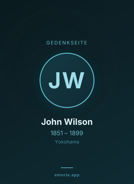 Gedenkportrait von John Wilson