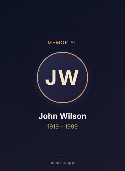 Memorial portrait of John Wilson
