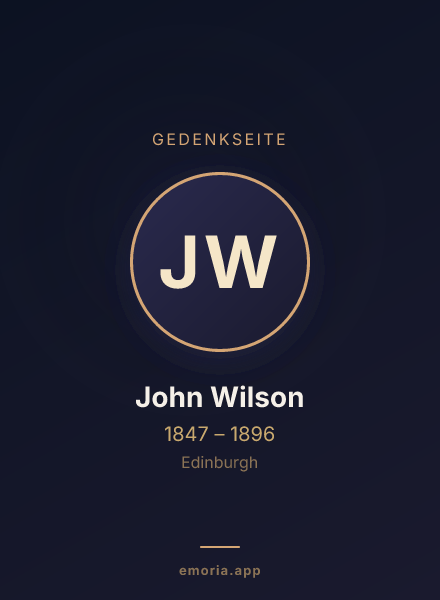 Gedenkportrait von John Wilson