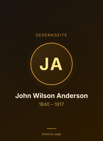 Gedenkportrait von John Wilson Anderson