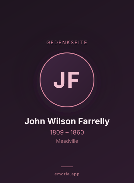 Gedenkportrait von John Wilson Farrelly