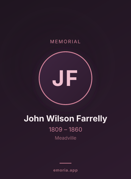 Memorial portrait of John Wilson Farrelly