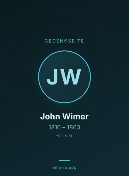 Gedenkportrait von John Wimer