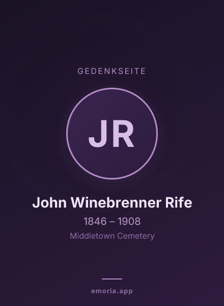 Gedenkportrait von John Winebrenner Rife