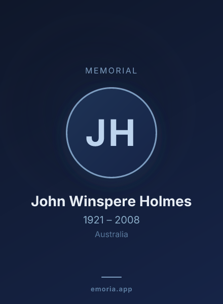 Memorial portrait of John Winspere Holmes