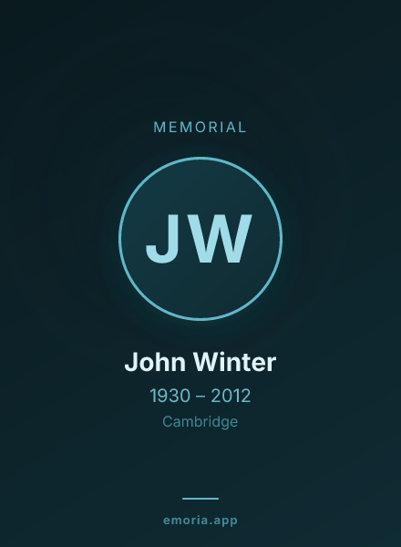 Memorial portrait of John Winter