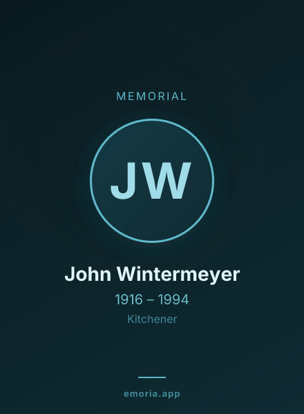 Memorial portrait of John Wintermeyer