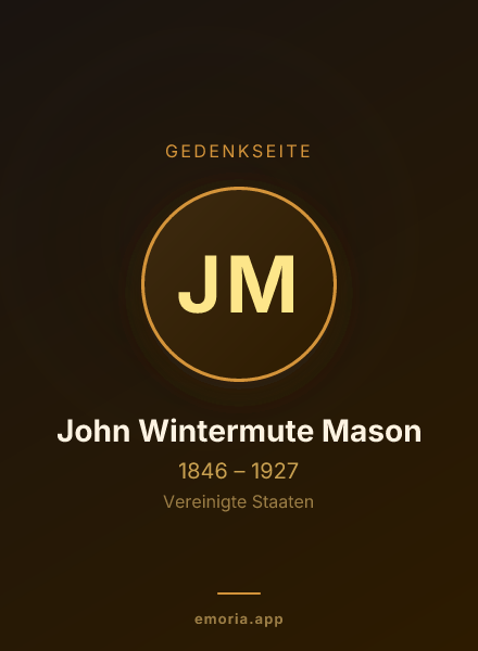 Gedenkportrait von John Wintermute Mason