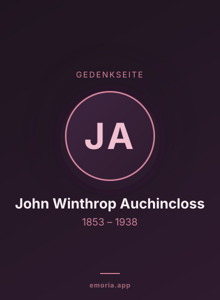Gedenkportrait von John Winthrop Auchincloss