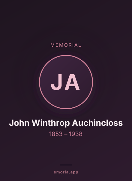 Memorial portrait of John Winthrop Auchincloss