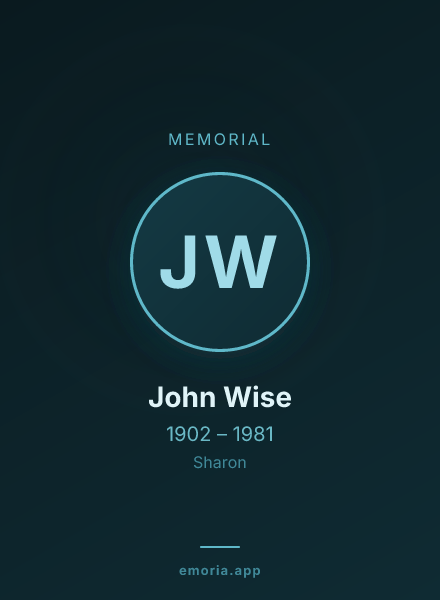 Memorial portrait of John Wise
